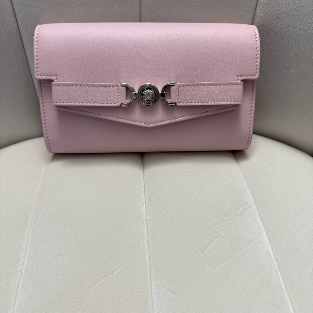 Versace Light Pink Leather Clutch